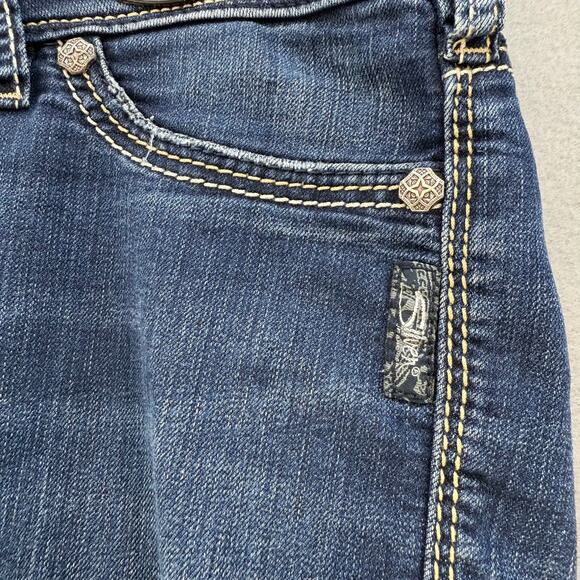 Silver Jeans Women's 32x31 (14) Dark Blue Suki High Super Skinny Preppy Normcore - Picture 4 of 15